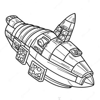 Pagina Para Colorear De Nave Espacial Lego Colorida 74216-61238