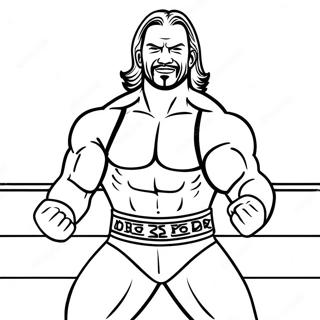 Pagina Para Colorear De Pose De Accion De Superestrella De Wwe 74286-61293