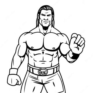 Pagina Para Colorear De Pose De Accion De Superestrella De Wwe 74286-61294