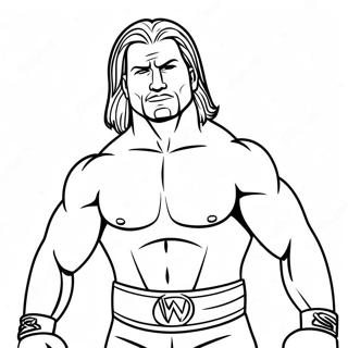 Pagina Para Colorear De Pose De Accion De Superestrella De Wwe 74286-61296