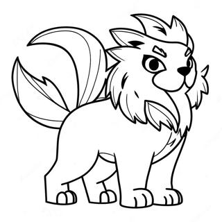 Arcanine Páginas Para Colorear