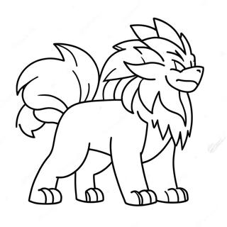 Pagina Para Colorear De Arcanine En Accion 74416-61390