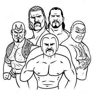 Pagina Para Colorear De Superestrellas De La Wwe En Accion 74426-61407