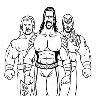 Pagina Para Colorear De Superestrellas De La Wwe En Accion 74426-61408