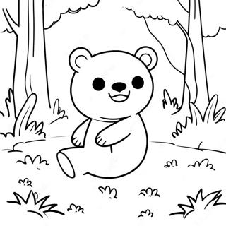 Pagina Para Colorear De Teddiursa Jugando En El Bosque 74486-61449