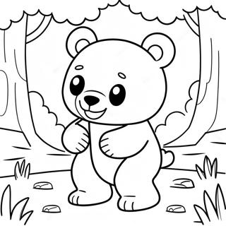 Pagina Para Colorear De Teddiursa Jugando En El Bosque 74486-61451