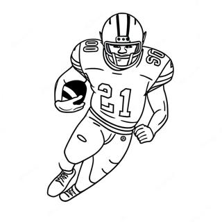 Pagina Para Colorear De Ezekiel Elliott Corriendo Con El Balon 74506-61469