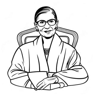 Pagina Para Colorear De Ruth Bader Ginsburg En Toga 74556-61510