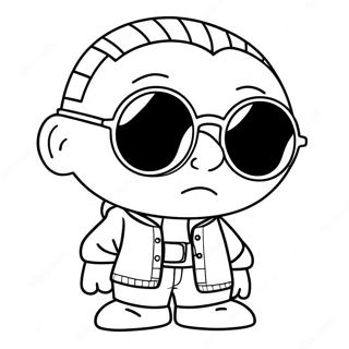 Pagina Para Colorear De Gangsta Stewie Cool Con Gafas De Sol 74606-61550