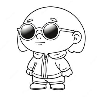 Pagina Para Colorear De Gangsta Stewie Cool Con Gafas De Sol 74606-61551