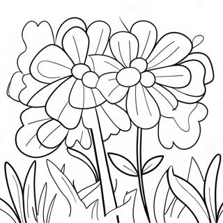 Pagina Para Colorear De Flores Coloridas De Primavera 74616-61558