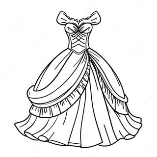 Pagina Para Colorear De Hermoso Vestido De Gala 7514-6106