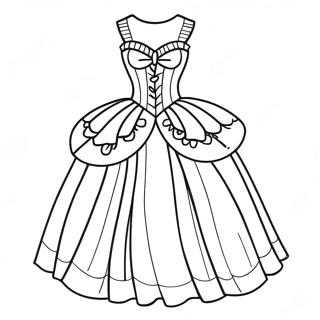 Pagina Para Colorear De Hermoso Vestido De Gala 7514-6107