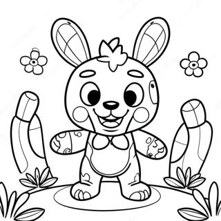 Pagina Para Colorear Del Personaje Lindo De Spring Trap 7575-6157