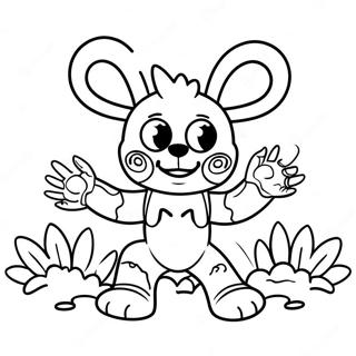 Pagina Para Colorear Del Personaje Lindo De Spring Trap 7575-6160