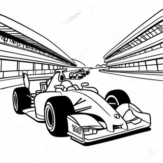 Pagina Para Colorear De La Pista De Carreras F1 Rapida 7585-6167