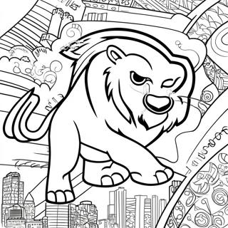 Leones De Detroit Páginas Para Colorear