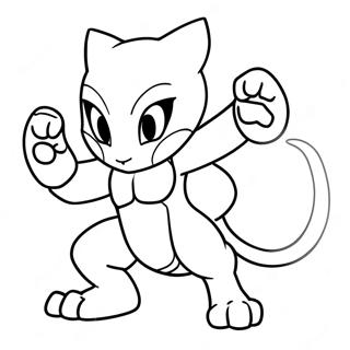 Pagina Para Colorear De Mewtwo En Pose De Batalla 772-619