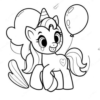 Pagina Para Colorear De Pinkie Pie Feliz Con Globos 7755-6301