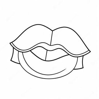 Pagina Para Colorear De Labios De Dibujos Animados Lindos 7785-6325