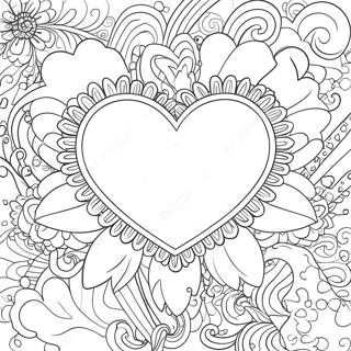 Pagina Para Colorear Del Corazon Del Dia De San Valentin 7825-6357