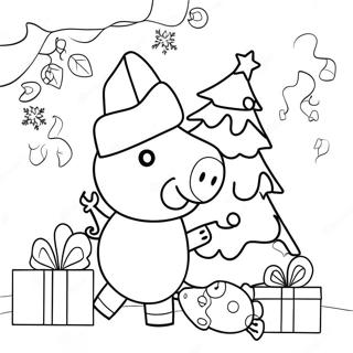 Pagina Para Colorear De Peppa Pig En Navidad 7834-6362