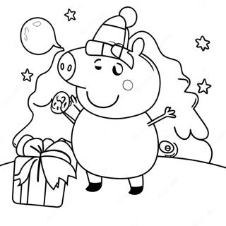 Pagina Para Colorear De Peppa Pig En Navidad 7834-6363