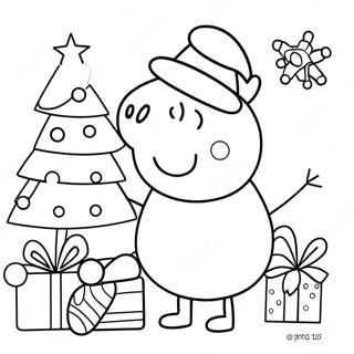 Pagina Para Colorear De Peppa Pig En Navidad 7834-6364