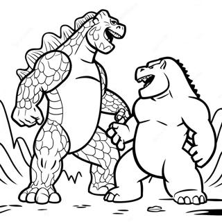 Pagina Para Colorear De Godzilla Vs Kong 7854-6380