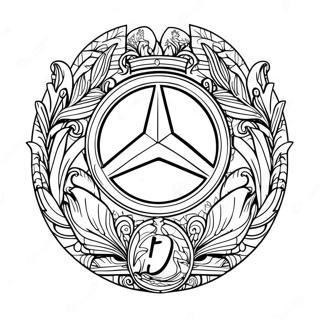 Pagina Para Colorear Del Logo De Mercedes 8094-6571