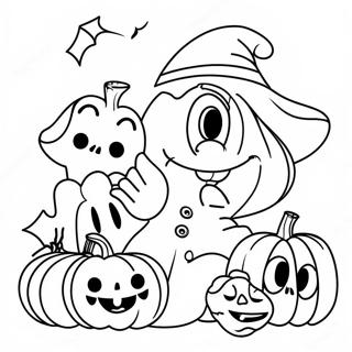 Pagina Para Colorear De Personajes Espeluznantes De Disney Para Halloween 8135-6608