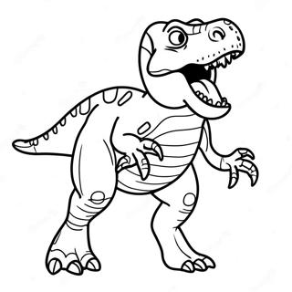 Pagina Para Colorear De Un T Rex Rugiendo 8176-6629