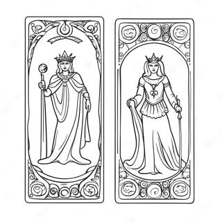 Carta Del Tarot Páginas Para Colorear