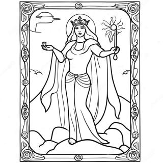 Pagina Para Colorear De Cartas Del Tarot 8205-6650