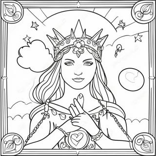 Pagina Para Colorear De Cartas Del Tarot Misticas 8206-6654