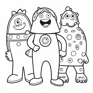 Pagina Para Colorear De Personajes Divertidos De Yo Gabba Gabba 8356-6778