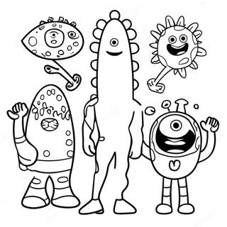 Pagina Para Colorear De Personajes Divertidos De Yo Gabba Gabba 8356-6779