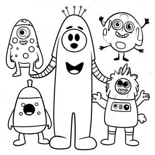 Pagina Para Colorear De Personajes Divertidos De Yo Gabba Gabba 8356-6780