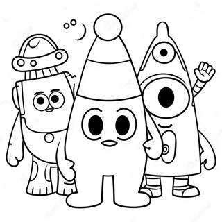 Pagina Para Colorear De Personajes Divertidos De Yo Gabba Gabba 8356-6857