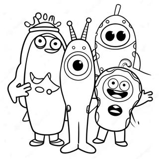 Pagina Para Colorear De Personajes Divertidos De Yo Gabba Gabba 8356-6858