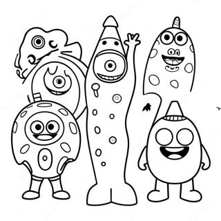 Pagina Para Colorear De Personajes Divertidos De Yo Gabba Gabba 8356-6859