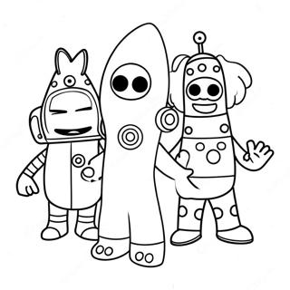 Pagina Para Colorear De Personajes Divertidos De Yo Gabba Gabba 8356-6860