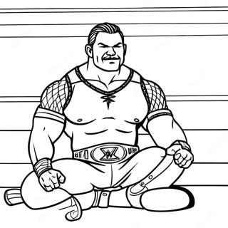 Pagina Para Colorear De Luchador De Wwe Relajante 842-673