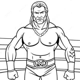 Pagina Para Colorear De Luchador De Wwe Relajante 842-676