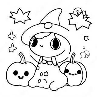 Halloween Kawaii Páginas Para Colorear