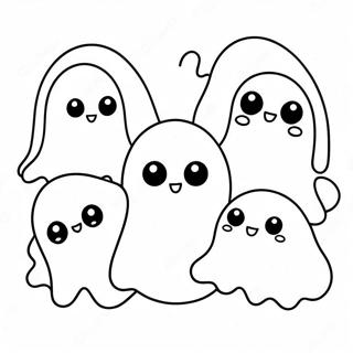 Pagina Para Colorear De Fantasmas Kawaii Lindos De Halloween 8476-6948