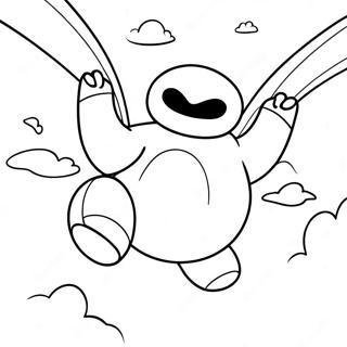 Pagina Para Colorear De Baymax Volando En El Cielo 8586-7034