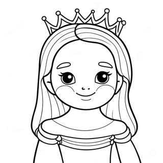 Pagina Para Colorear De Una Adorable Princesa 8596-7041