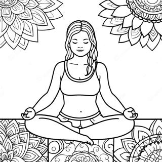 Pagina Para Colorear De Poses De Yoga Relajantes 8606-7050