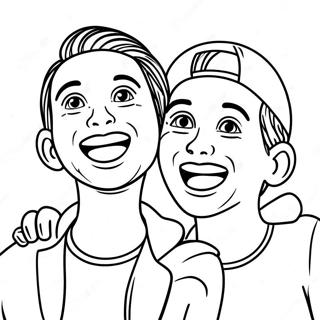 Pagina Para Colorear De Dos Mejores Amigos Riendo Juntos 8646-7084